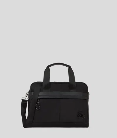 Karl Lagerfeld Ikon Nylon Briefcase In Black