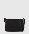 Karl Lagerfeld Ikon Nylon Crossbody Pouch In Black