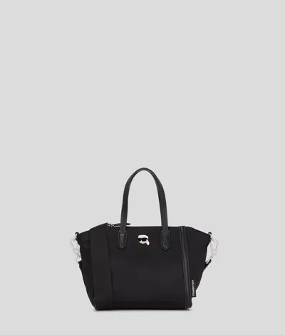 Karl Lagerfeld Ikon Nylon Kleine Tote-bag In Black