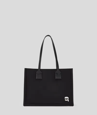 Karl Lagerfeld Ikon Nylon Medium Square Tote Bag