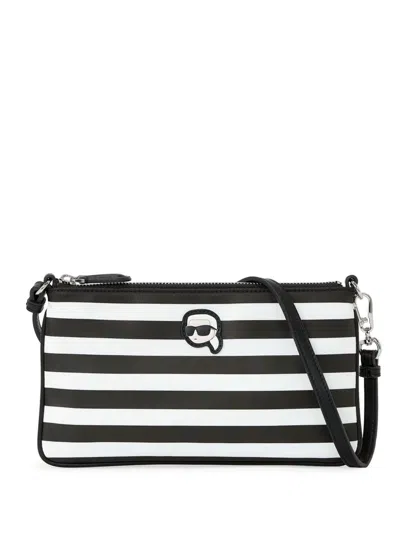 Karl Lagerfeld Ikon Nylon Shoulder Pouch In Multi