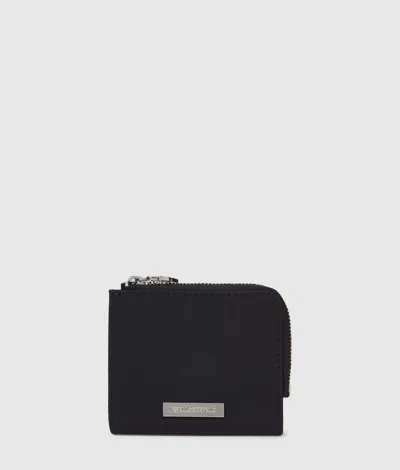 Karl Lagerfeld Ikon Nylon Small Bifold Wallet In Black