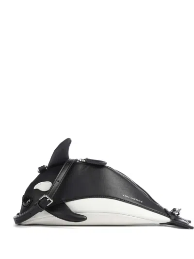 Karl Lagerfeld Ikon Orka Cross Body Bag In Black