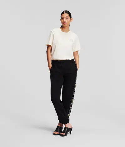 Karl Lagerfeld Ikon Outline Sweatpants In Neutral