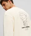 Karl Lagerfeld Ikon Outline Sweatshirt In White