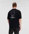 Karl Lagerfeld Ikon Outline T-shirt In Black