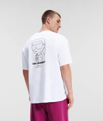 Karl Lagerfeld Ikon Outline T-shirt In White