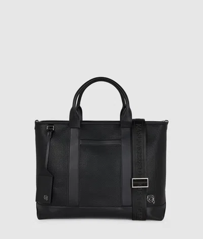 Karl Lagerfeld Ikon Outline Tote Bag In Black