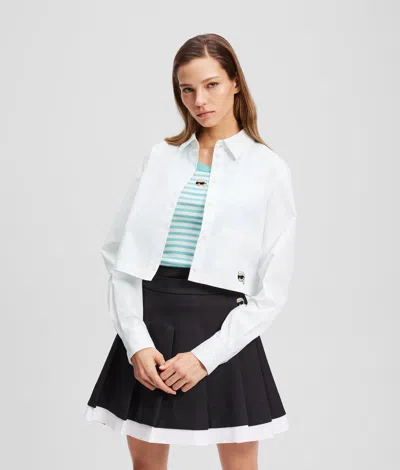 Karl Lagerfeld Ikon Oxford Shirt In Black