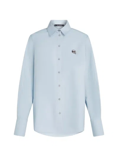 Karl Lagerfeld Ikon Oxford Shirt In Blue