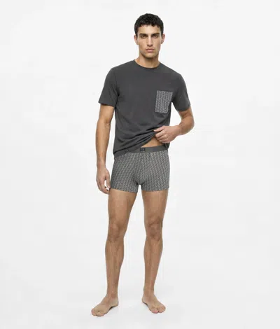 Karl Lagerfeld Ikon Pajama T-shirt And Trunks Gift Set In Gray