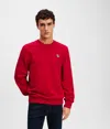 Karl Lagerfeld Ikonik Karl Organic-cotton Sweatshirt In Red