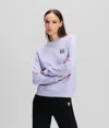 Karl Lagerfeld Ikonik 2.0 Patch Sweatshirt In Purple
