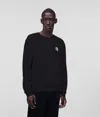 Karl Lagerfeld Ikon Patch Sweatshirt In Black