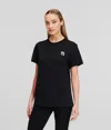 Karl Lagerfeld Ikonik 2.0 Logo-patch T-shirt In Black