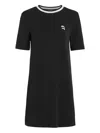 Karl Lagerfeld Ikon-patch T-shirt Dress In Black