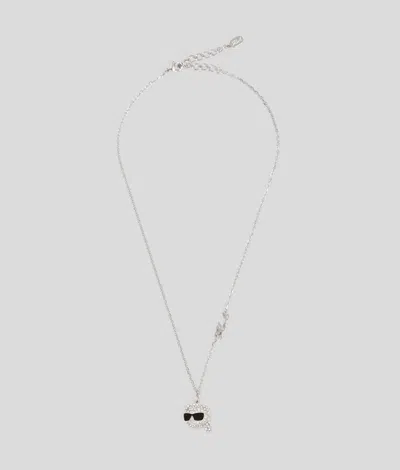 Karl Lagerfeld Ikon Pavé Charm Necklace