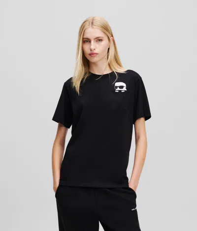 Karl Lagerfeld Ikon Peak-a-boo Rhinestone T-shirt