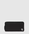 Karl Lagerfeld Ikon Pebble Continental Wallet In Black
