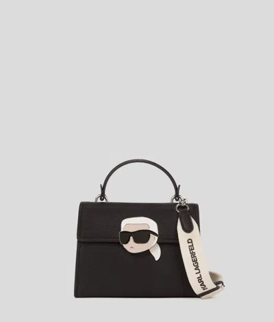 Karl Lagerfeld Ikon Pebble Crossbody Bag In Black