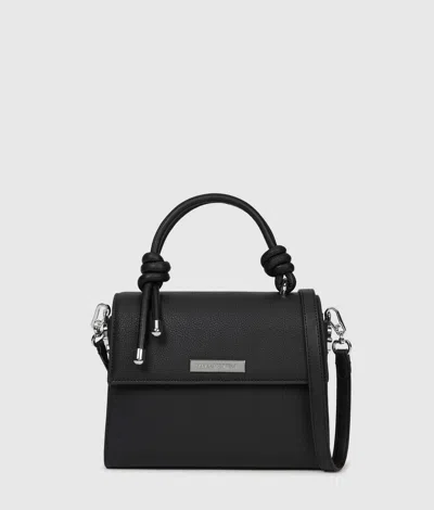 Karl Lagerfeld Ikon Pebble Satchel Bag In Black
