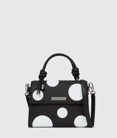 Karl Lagerfeld Ikon Pebble Satchel Bag In Black