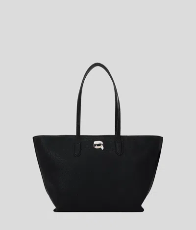 Karl Lagerfeld Ikon Pebble Tote Bag In Black