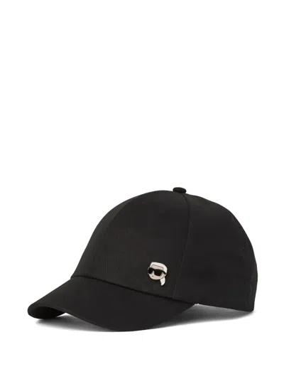 Karl Lagerfeld Ikon Baseballkappe In Schwarz