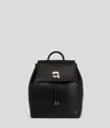Karl Lagerfeld Ikon Pin Leather Flap Backpack