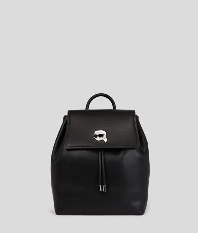 Karl Lagerfeld Ikon Pin Leather Flap Backpack