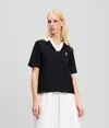 Karl Lagerfeld Ikon Polo Shirt In Black