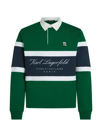 Karl Lagerfeld Ikon Polo Sweatshirt In Multi