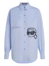 Karl Lagerfeld Ikon Print Shirt In Blue