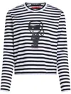 Karl Lagerfeld Ikon Striped Cotton T-shirt
