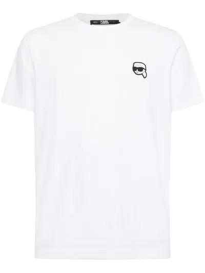 Karl Lagerfeld Ikon-appliqué T-shirt In White