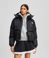 Karl Lagerfeld Ikon Puffer Jacket In Black