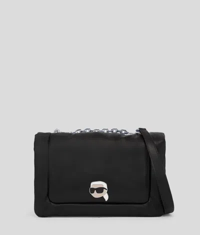 Karl Lagerfeld Ikon Puffy Shoulder Bag In Black