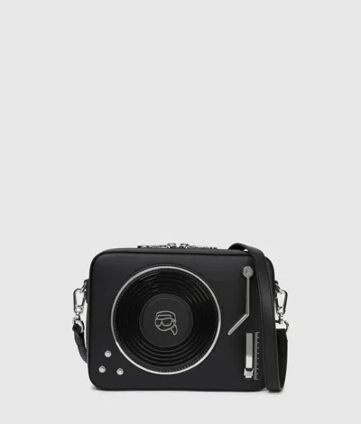 Karl Lagerfeld Ikon Record Turntable Bag In Black