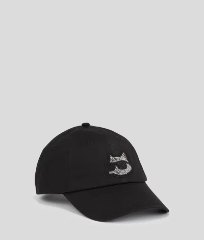 Karl Lagerfeld Ikon Rhinestone Choupette Cap