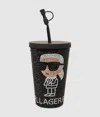 Karl Lagerfeld Ikon Rhinestone To-go Cup In Black