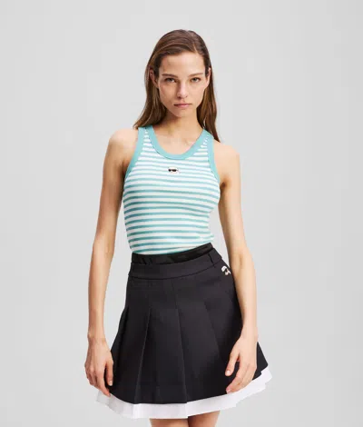 KARL LAGERFELD IKON RIBBED TANK TOP