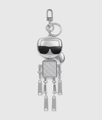 Karl Lagerfeld Ikon Robot Keychain In Gray