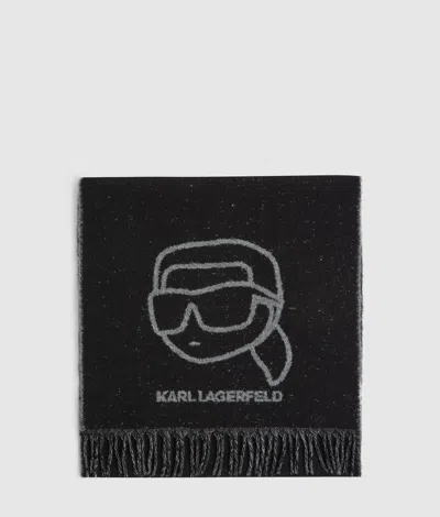 Karl Lagerfeld Ikon Scarf In Black