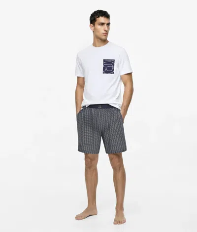 Karl Lagerfeld Kurzes Ikon-pyjama-set In Multi