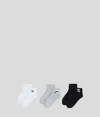 Karl Lagerfeld Ikon Short Socks – 3-pack In Multi