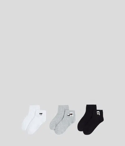 Karl Lagerfeld Ikon Short Socks – 3-pack In Multi