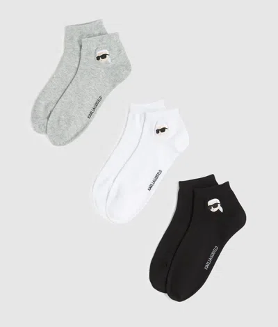 Karl Lagerfeld Ikon Short Socks – 3 Pack In Multi