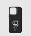 Karl Lagerfeld Ikon Sketch Iphone 16 Pro Max Case In Black