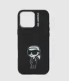 Karl Lagerfeld Ikon Sketch Iphone 16 Pro Max Case In Black
