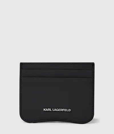 Karl Lagerfeld Ikon Smooth Cardholder In Black